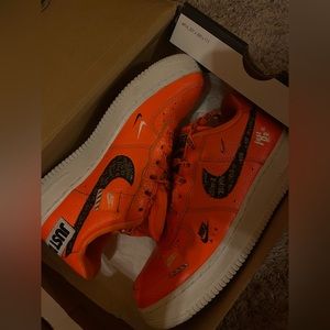 Nike ‘just do it’ orange airforce ones